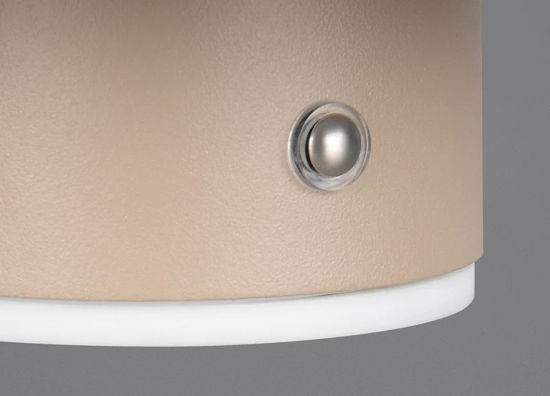 Luminaire décoratif mural en forme bouton taupe