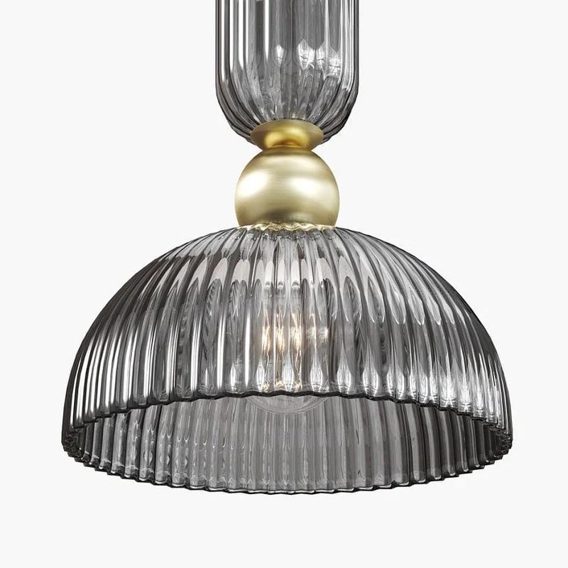 Suspension Moderne en Verre Teinté