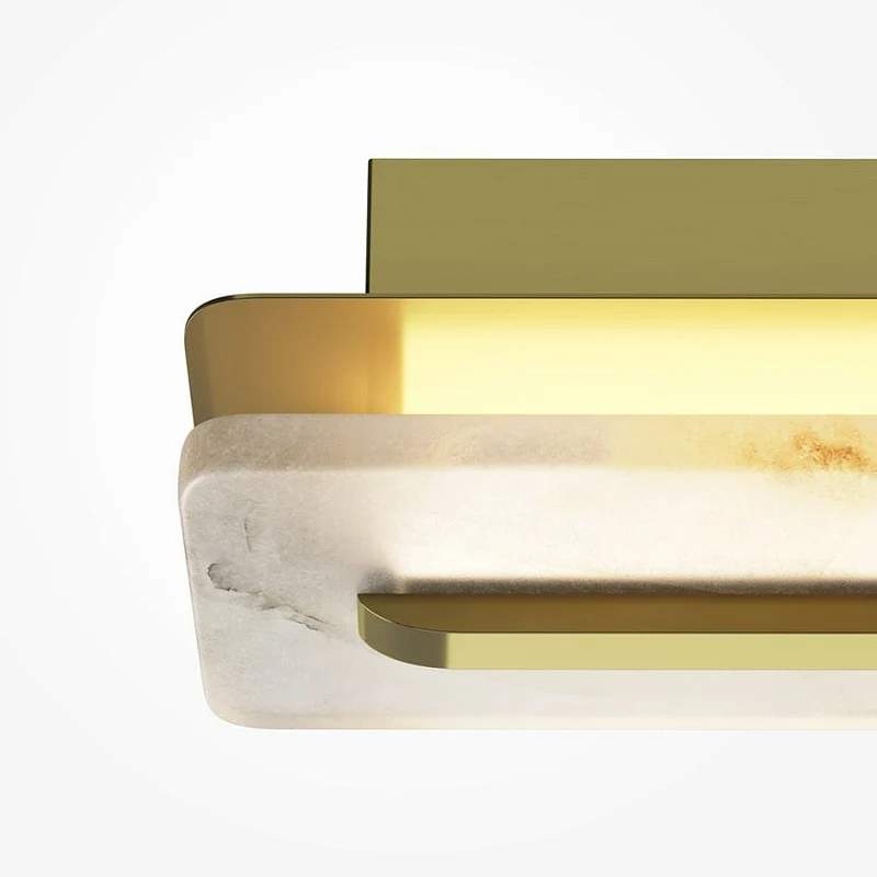 Barre LED Design Marbre Blanc