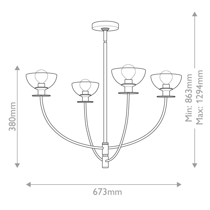 Lustre Noir de Salon Minimaliste