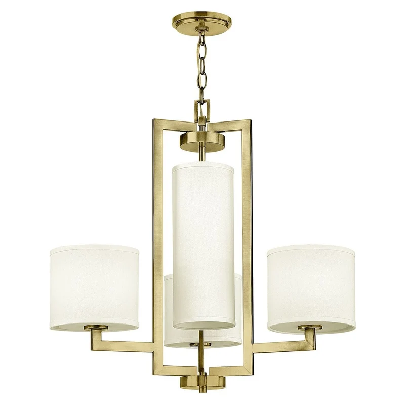 Lustre Doré Blanc Moderne