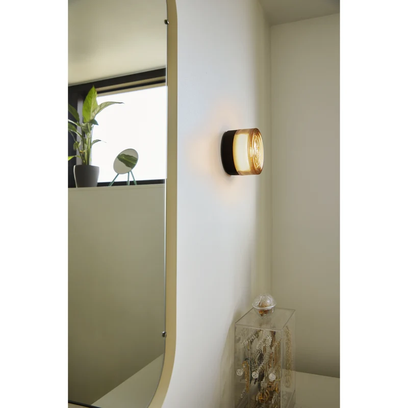 OTTO WAVE VÆG/LOFTSLAMPE AMBER