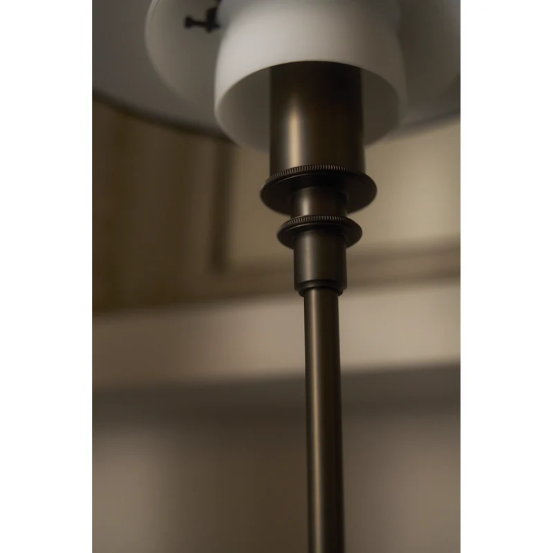 PH 3/2 - BORDLAMPE - BRUNERET MESSING OG OPALGLAS