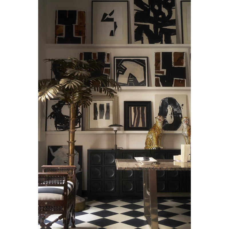 PH 3/2 - BORDLAMPE - BRUNERET MESSING OG OPALGLAS
