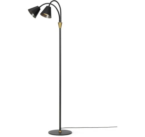 HYGGE GULVLAMPE 2 ARME GRADIT SORT GU10