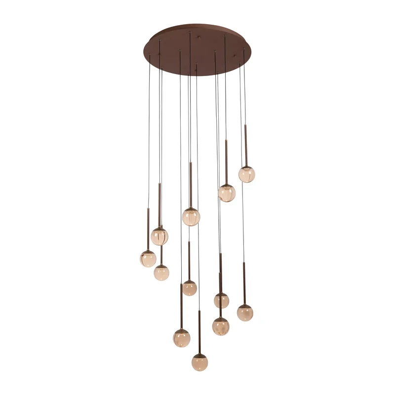 Suspension En Verre Fumé