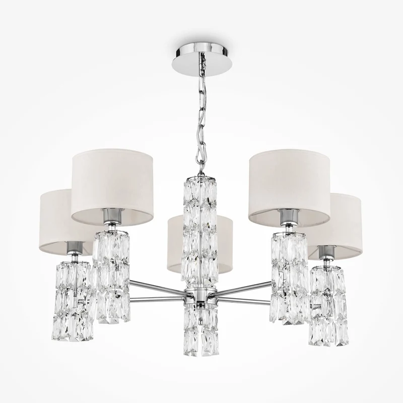 Lustre Chrome Et Verre