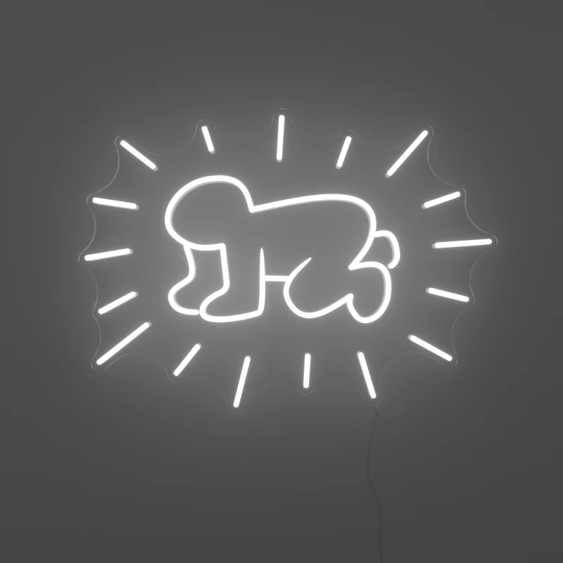 Radiant Baby, YP x Keith Haring, signe en néon LED