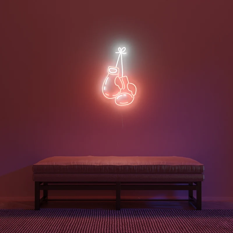 Boxing Gloves - signe en néon LED