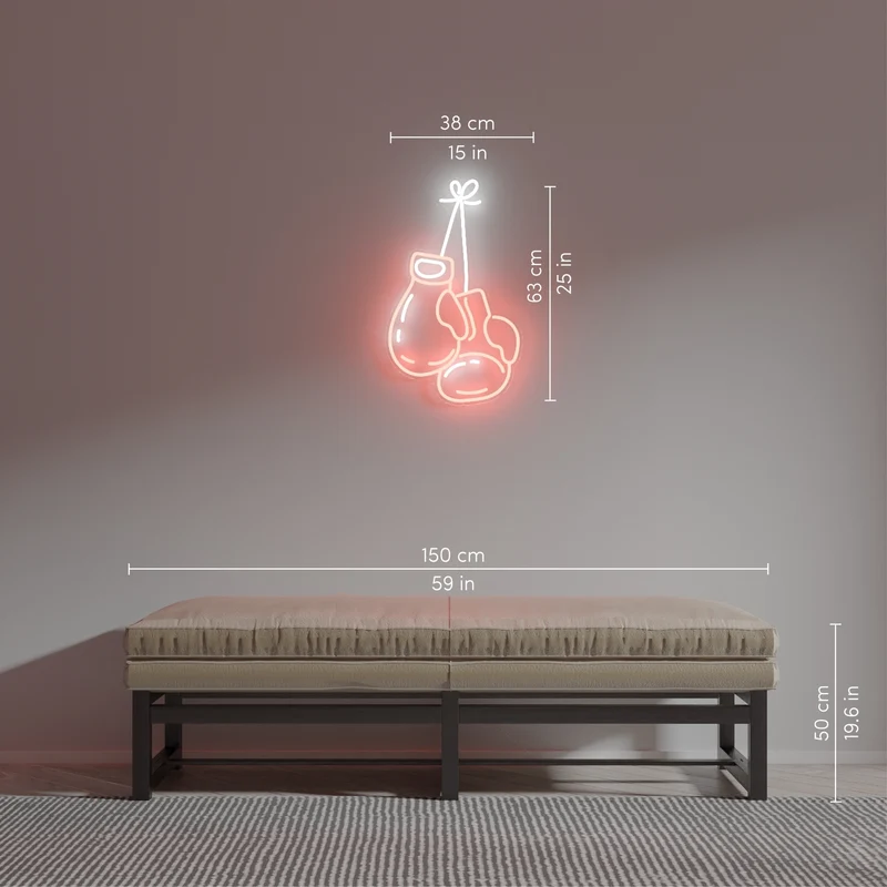 Boxing Gloves - signe en néon LED