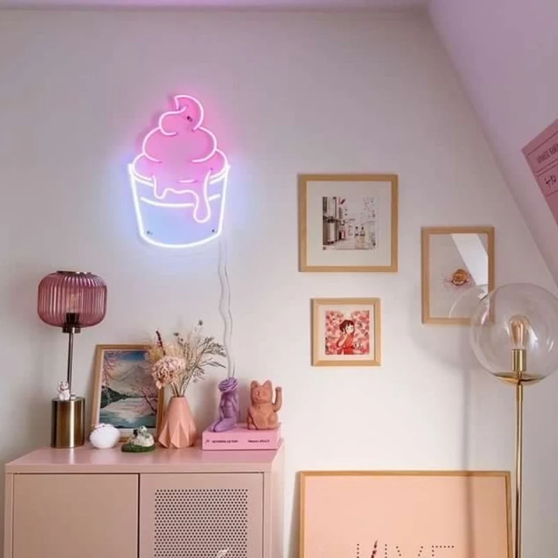 Soft serve (Ice cream), signe en néon LED