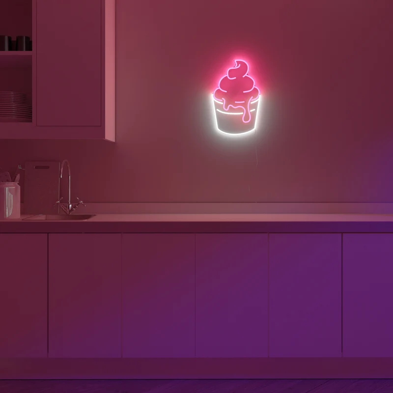 Soft serve (Ice cream), signe en néon LED