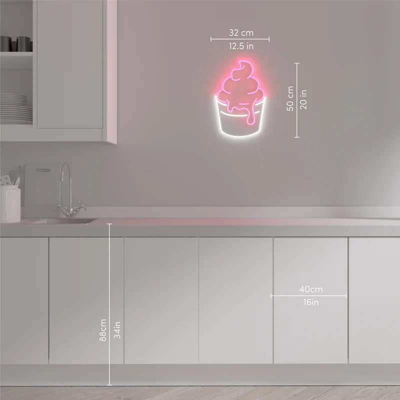 Soft serve (Ice cream), signe en néon LED
