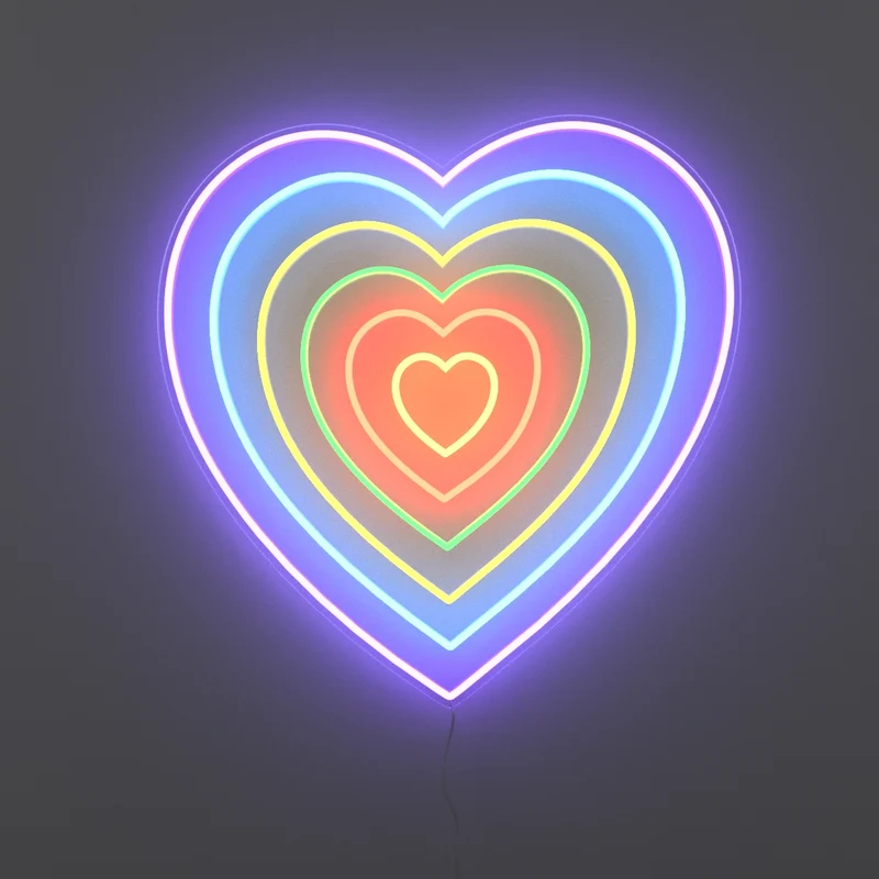 Unlimited Heart - signe en néon LED