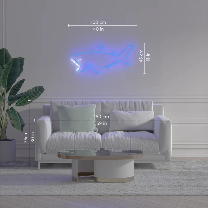 Shark - signe en néon LED