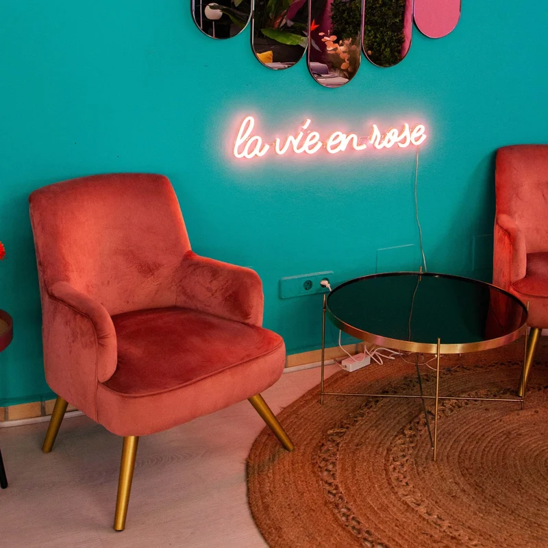 La vie en rose - signe en néon LED