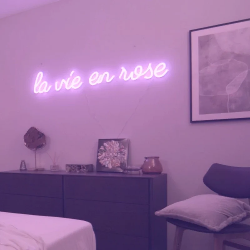 La vie en rose - signe en néon LED