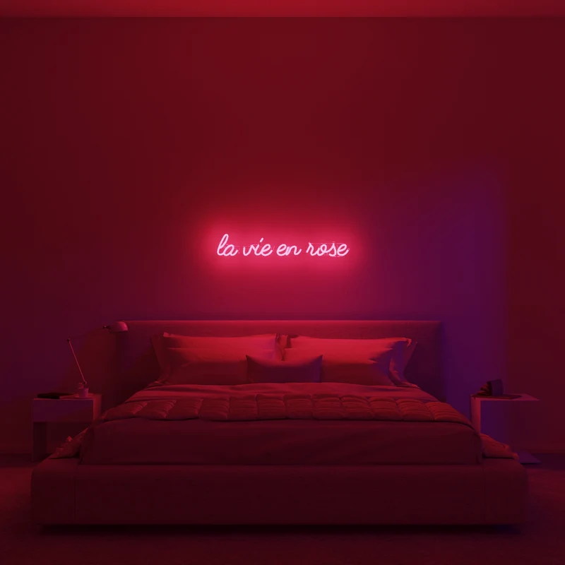 La vie en rose - signe en néon LED