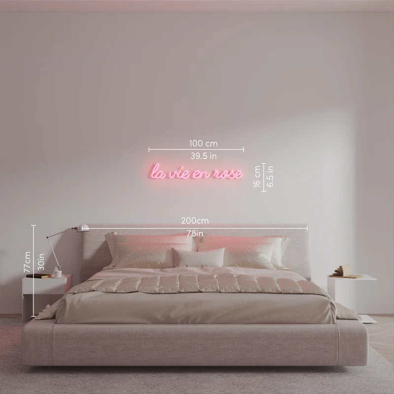 La vie en rose - signe en néon LED