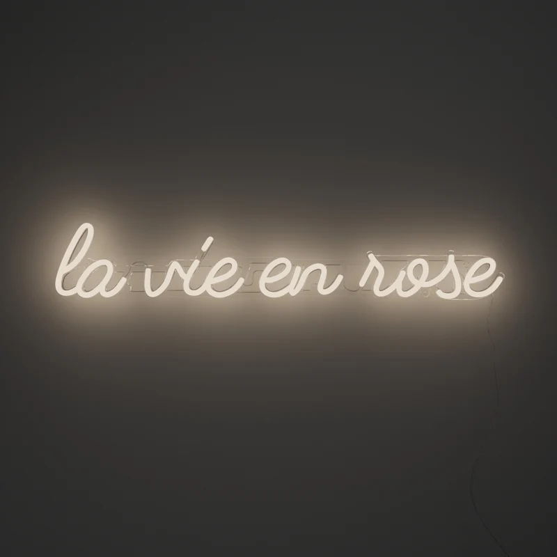 La vie en rose - signe en néon LED