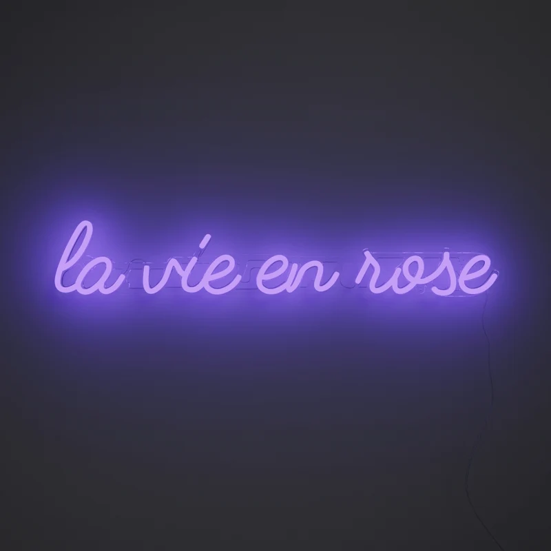 La vie en rose - signe en néon LED