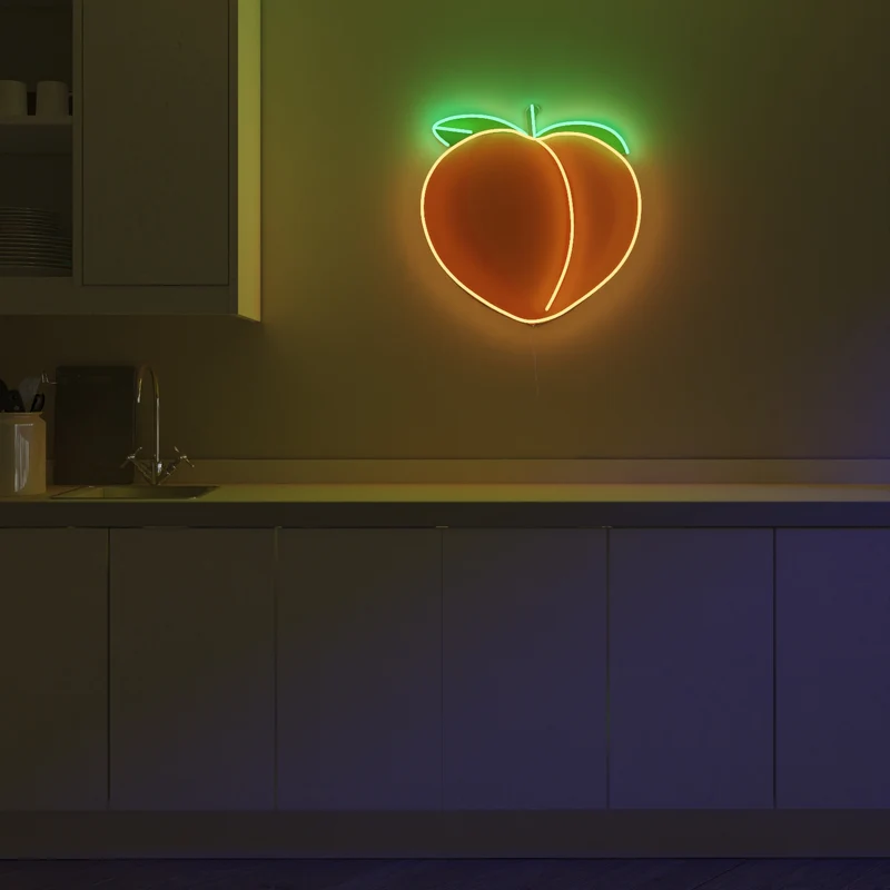 Peachy - signe en néon LED