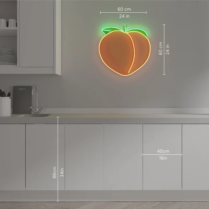 Peachy - signe en néon LED