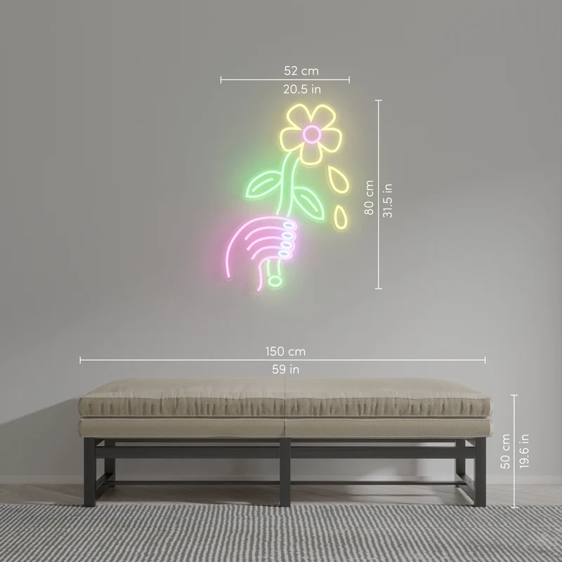Lazy Daisy by Emily Eldridge - signe en néon LED