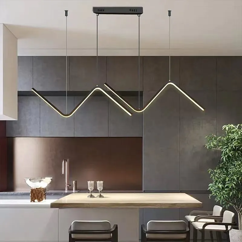 Suspension luminaire minimaliste noire ~ WAGUS