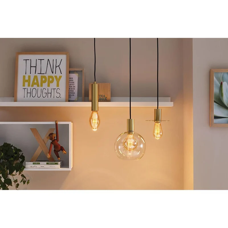 Leuchtmittel 2er Bündel LED ST64 Innenkorb Ring Gold