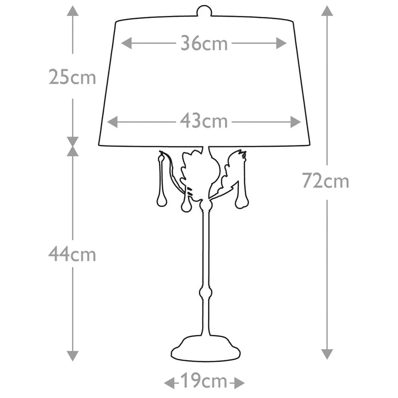 Lampe de table Amarilli 1 lumière - Bronze/Or