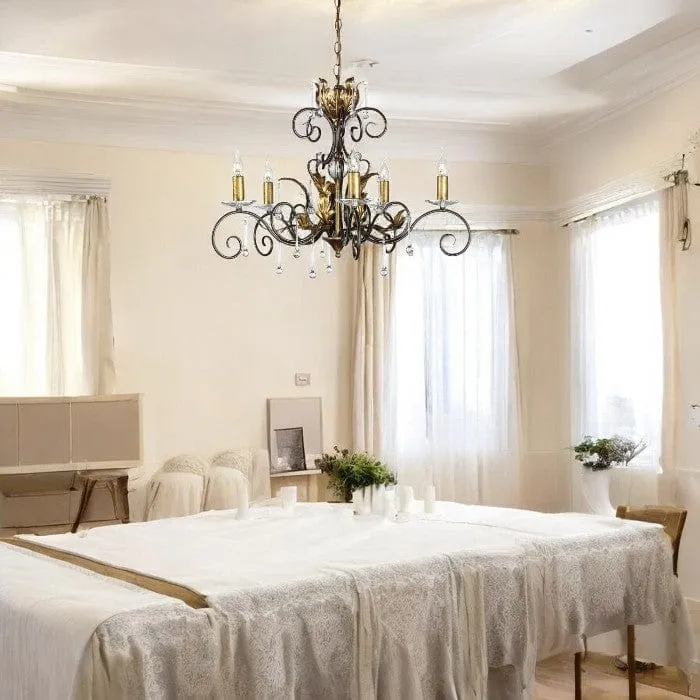 Lustre laiton dore baroque Salon