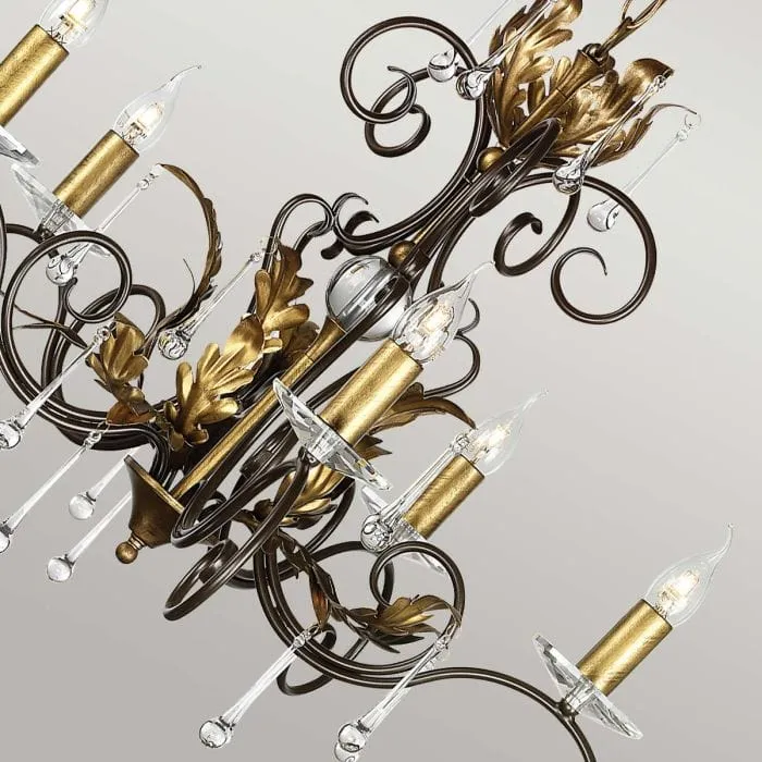 Lustre laiton dore baroque Salon