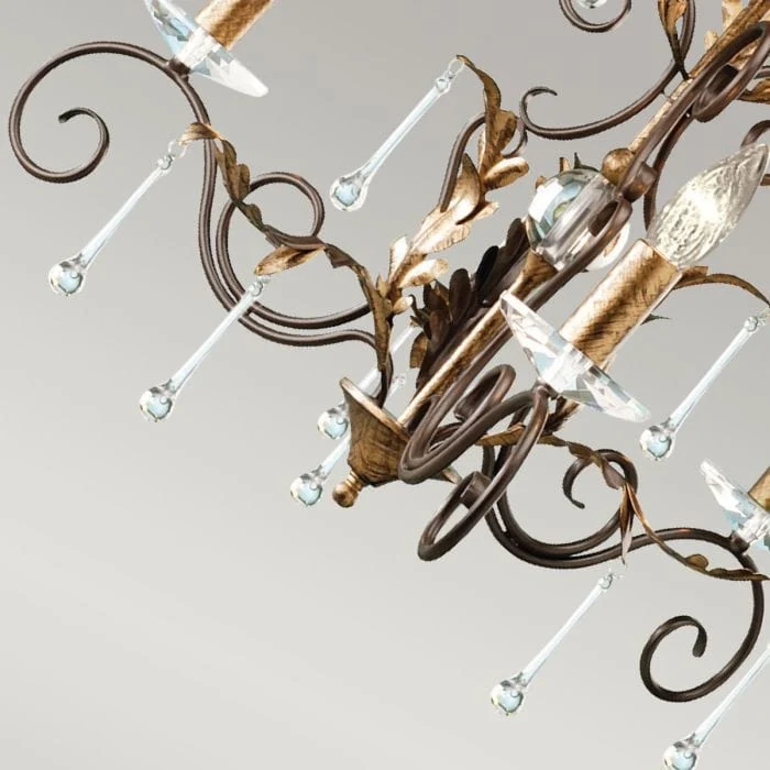 Lustre bronze décoratif d’entree