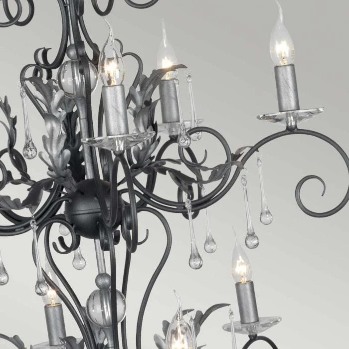 Lustre noir pour grands espaces