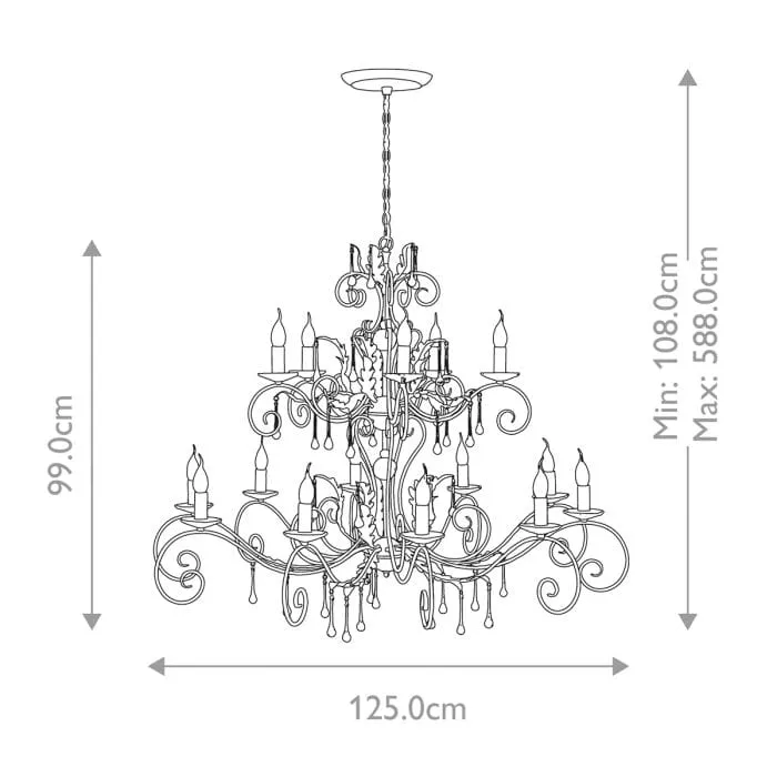 Lustre noir pour grands espaces