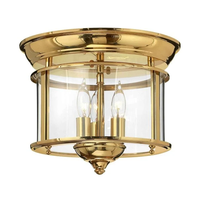 Petite Lampe de Plafond Rétro Dorée