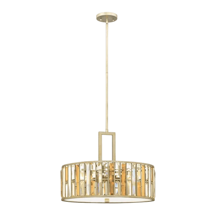 Lustre rond dore Séjour et Salon