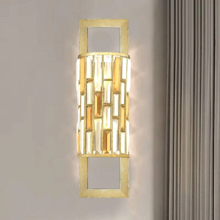 Lampe murale Verre Dorée Salon Italien