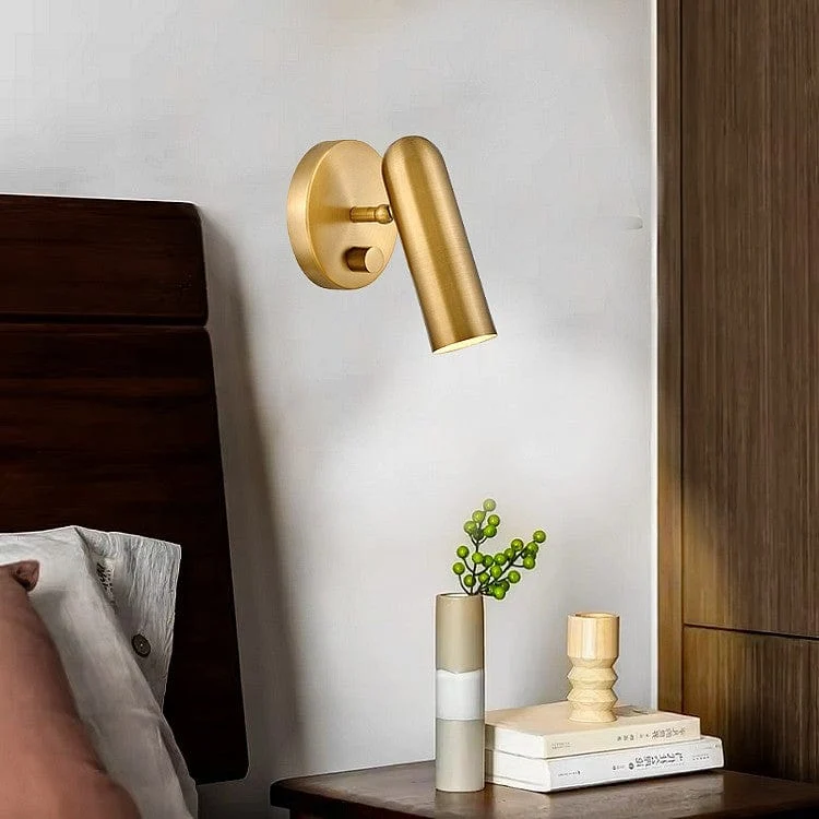 Luminaire mural liseuse dore de Chambre
