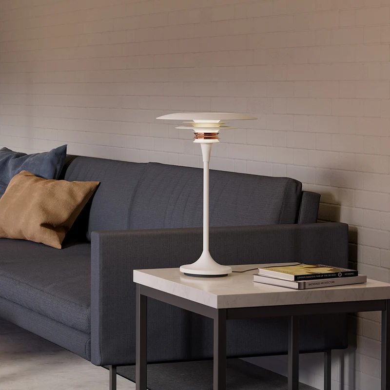 DIABLO - BORDLAMPE Ø30 - MAT HVID/ROSE SILVER