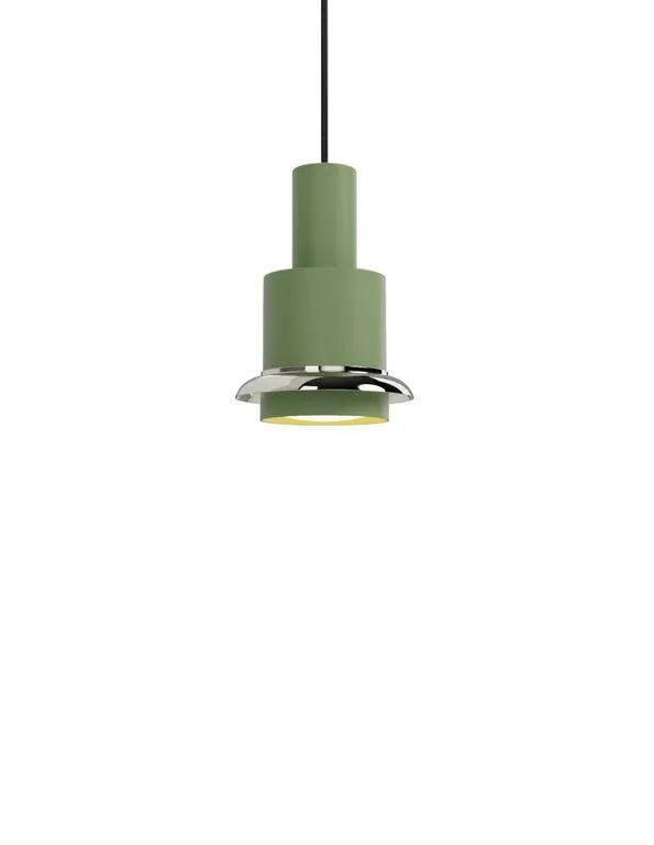 DCW Éditions Chaumont Ø15 × H22 Pendel - Grøn/Nikkel
