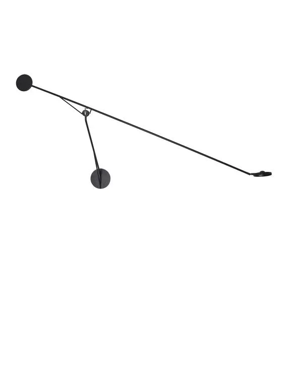 DCW Éditions Aaro Wall Lamp LED L 155 cm - Sort