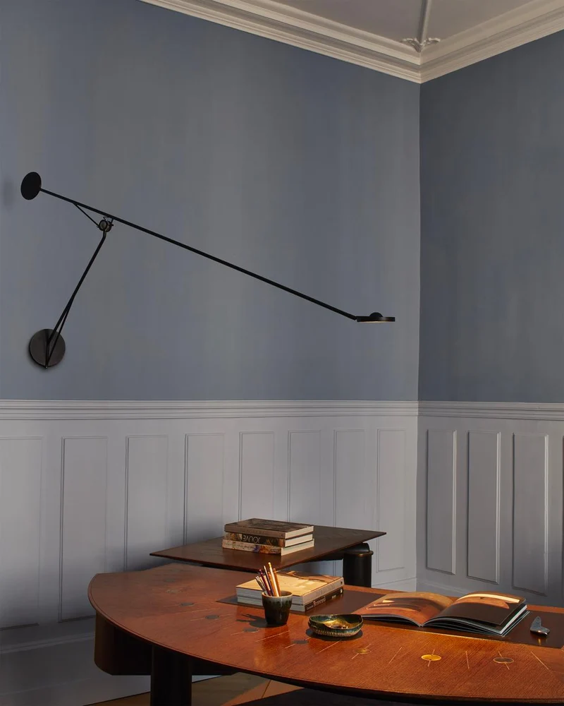 DCW Éditions Aaro Wall Lamp LED L 155 cm - Sort