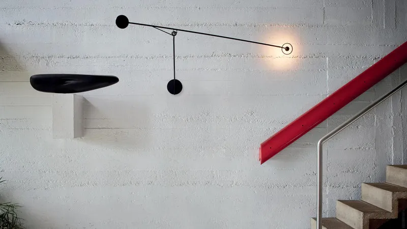 DCW Éditions Aaro Wall Lamp LED L 155 cm - Sort