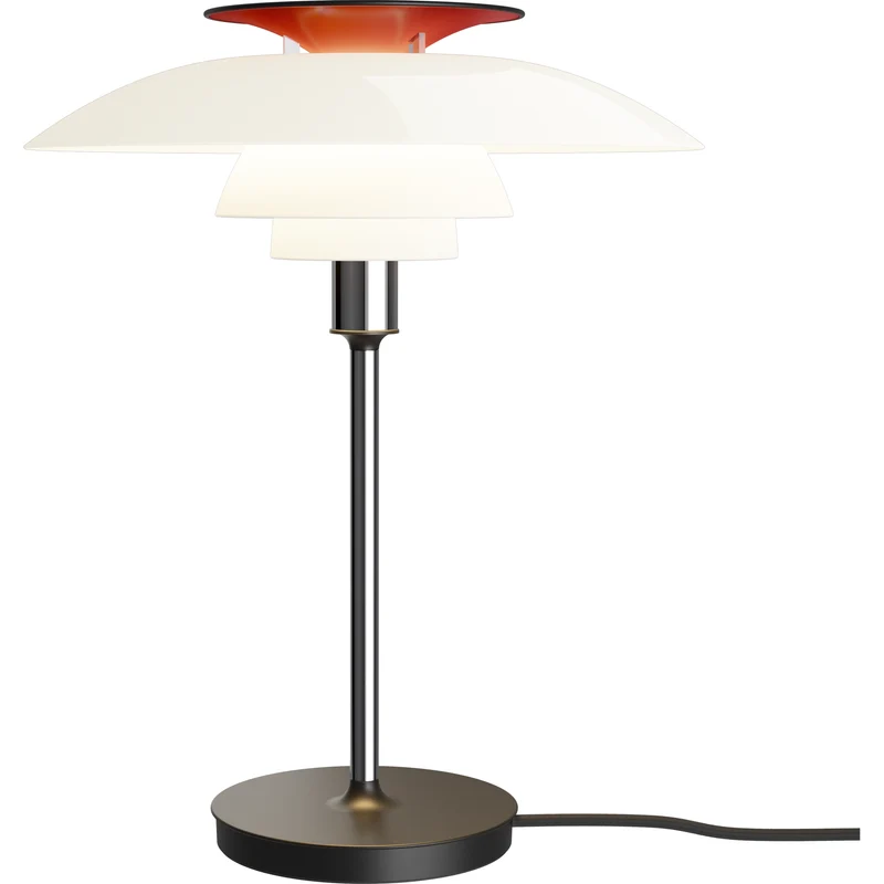 PH80 - BORDLAMPE - OPALHVID/HØJGLANS FORKROMET