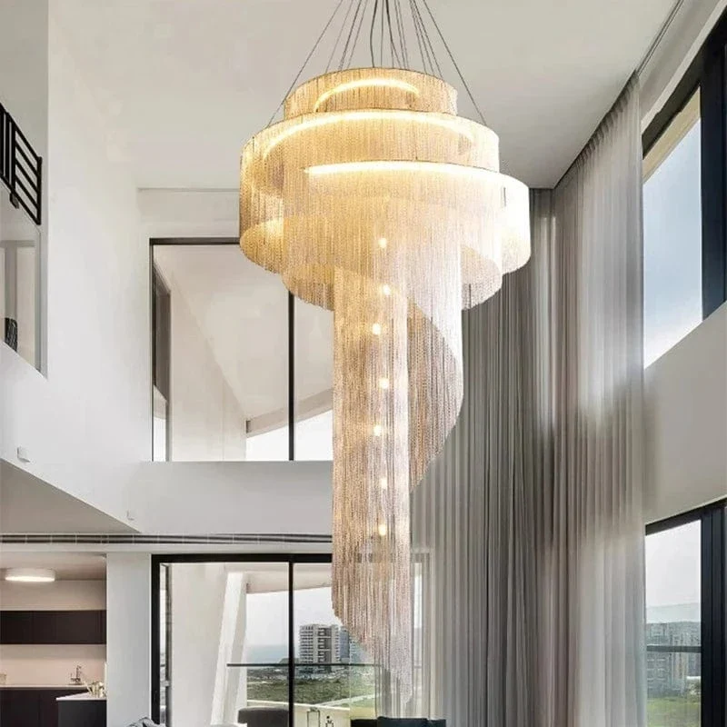Lustre Long pour Haut Plafond