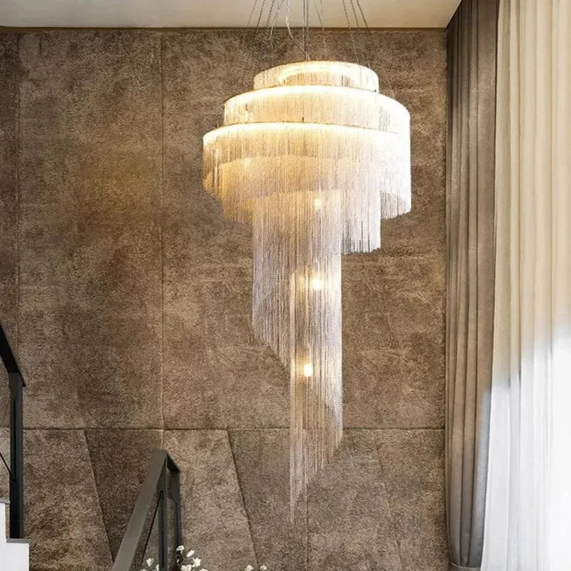 Lustre Long pour Haut Plafond