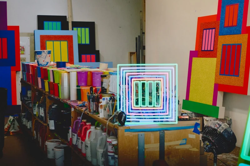 001 by Peter Halley x Yellowpop