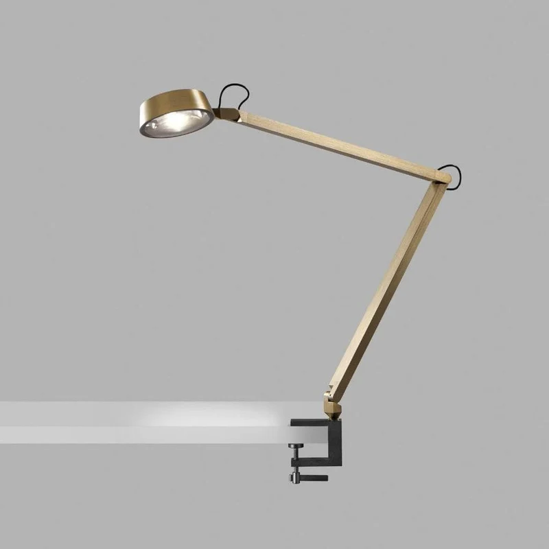 Dark T2 Bordlampe m/ klemme Messing - Light-Point
